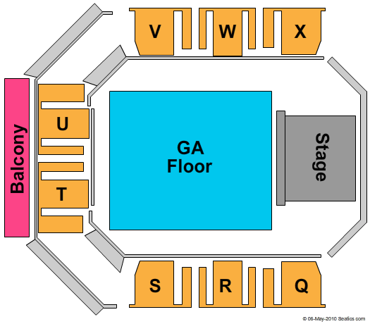 OceanFirst Bank Center End Stage Ga floor Seating Chart
